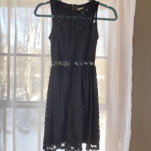 XS black lace dress